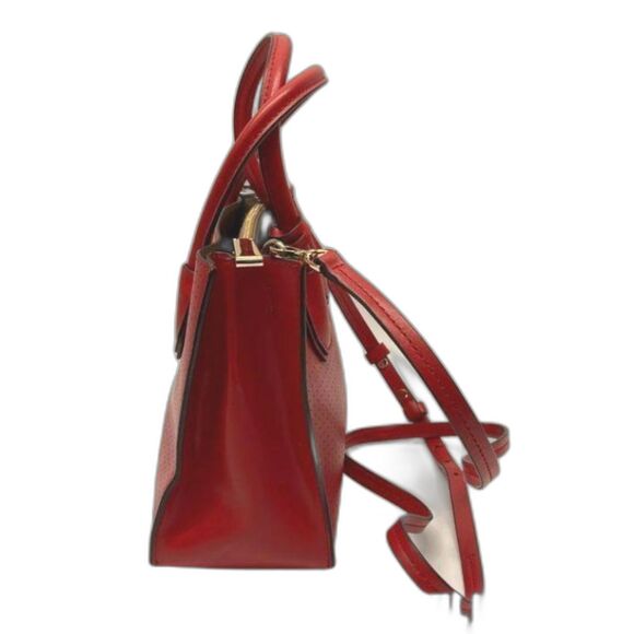 Michael Kors Small Lipstick Red Perforated Crossbody Bag - Picture 3 of 6